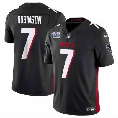 Men's Atlanta Falcons #7 Bijan Robinson Black 2023 F.U.S.E. With Prem1ere Patch Vapor Untouchable Limited Stitched Football Jersey