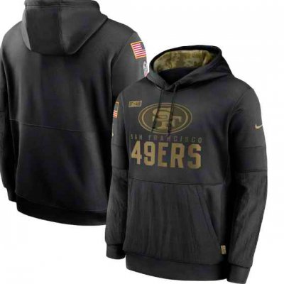 Youth San Francisco 49ers Black 2020 Salute to Service Therma Pullover Hoodie