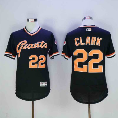 Men's San Franciscoc Giants #22 Will Clark Black Flexbase Stitched MLB Jersey