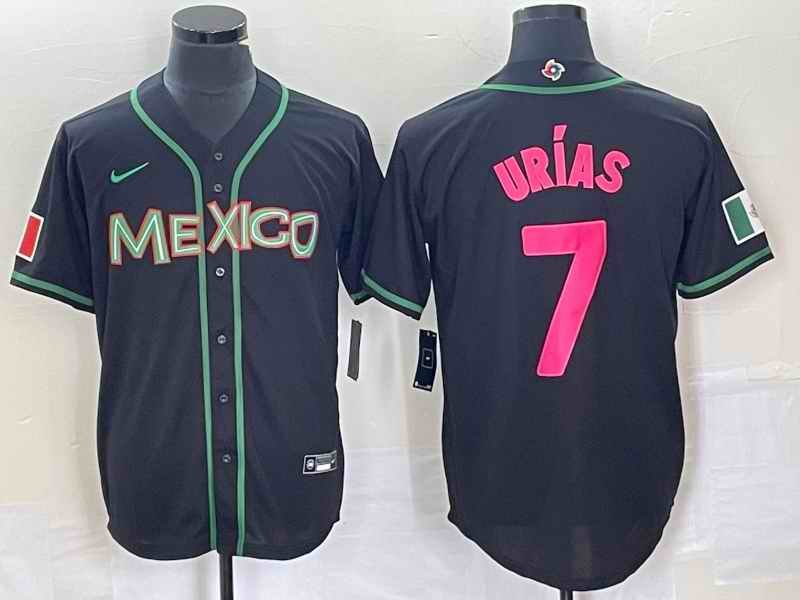 Men's Mexico Baseball #7 Julio Ur