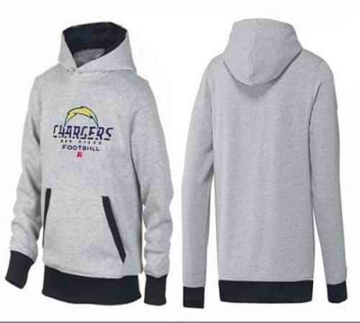 San Diego Chargers Critical Victory Pullover Hoodie Grey & Black