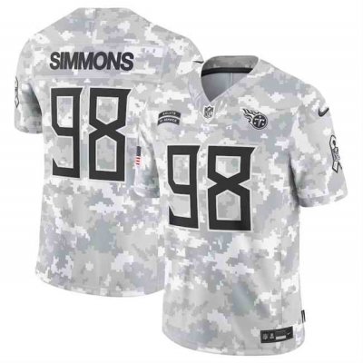 Men's Tennessee Titans #98 Jeffery Simmons  2024 F.U.S.E Arctic Camo Salute to Service Limited Stitched Football Jersey