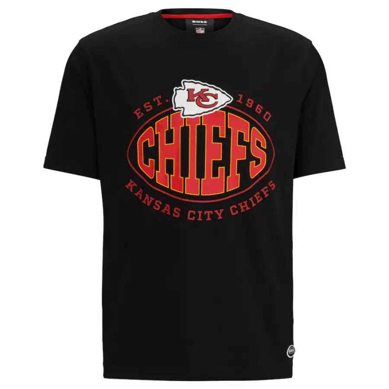 Men's Kansas City Chiefs Black BOSS X Trap T-Shirt