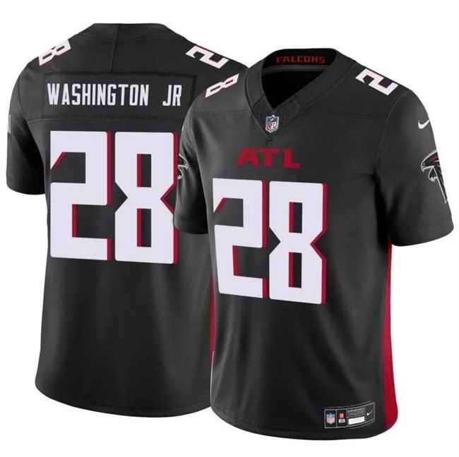 Men's Atlanta Falcons #28 Carlos Washington Jr Black 2024 F.U.S.E Vapor Untouchable Limited Stitched Football Jersey