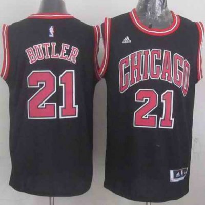 Revolution 30 Bulls #21 Jimmy Butler Black Stitched NBA Jersey