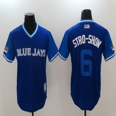 Men's Toronto Blue Jays #6 Marcus StromanStro-Show Majestic Royal/Light 2018 Players' Weekend Stitched MLB Jersey