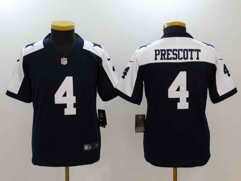 Toddlers Dallas Cowboys #4 Dak Prescott Navy Vapor Untouchable Limited Stitched Jersey