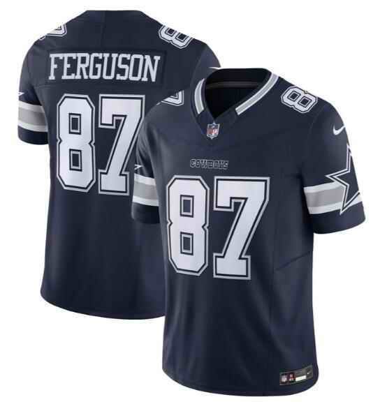 Men's Dallas Cowboys #87 Jake Ferguson Navy 2023 F.U.S.E. Vapor Untouchable Limited Stitched Football Jersey