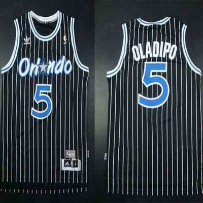 Magic #5 Victor Oladipo Black Throwback Stitched NBA Jersey