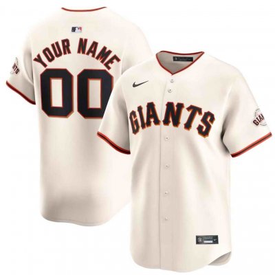 Men's San Francisco Giants Active Player Custom Cream 2024 Home Limited Stitched Baseball Jersey