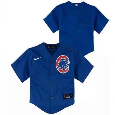 Toddler Chicago Cubs Blank Blue Stitched Baseball Jersey