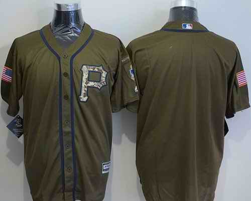 Pirates Blank Green Salute to Service Stitched MLB Jersey