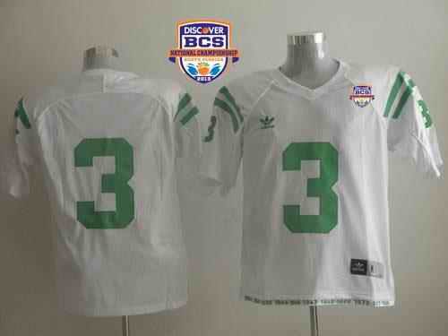 Dame #3 Joe Montana White 2013 BCS National Championship Stitched NCAA Jersey