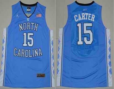 North Carolina #15 Vince Carter Blue Stitched NCAA Jersey