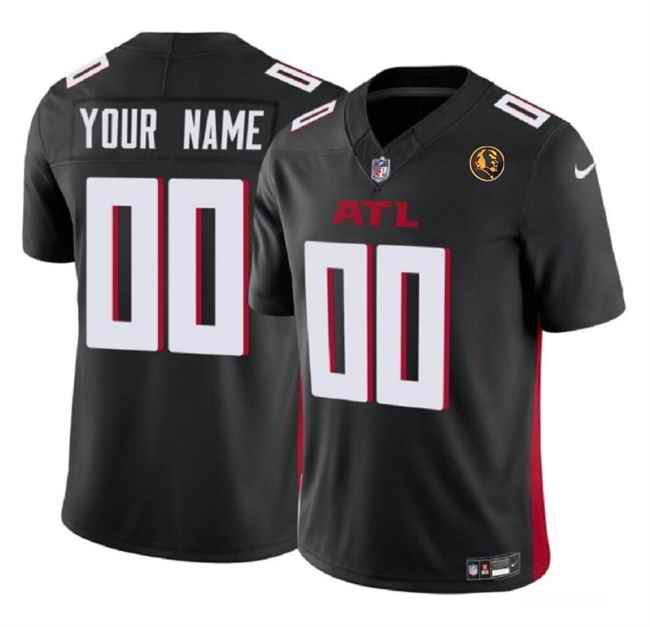 Men's Atlanta Falcons Active Player Custom Black 2023 F.U.S.E. With John Madden Patch Vapor Limited Stitched Football Jersey