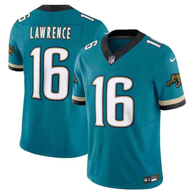 Youth Jacksonville Jaguars #16 Trevor Lawrence Teal Prowler 2024 F.U.S.E. Throwback Vapor Limited Stitched Football Jersey