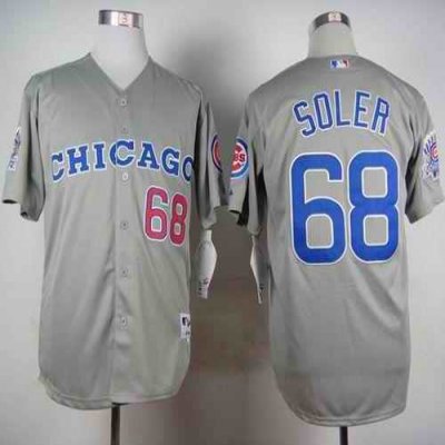 Cubs #68 Jorge Soler Grey 1990 Turn Back The Clock Stitched MLB Jersey