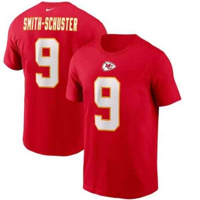 Men's Kansas City Chiefs #9 JuJu Smith-Schuster 2022 Red Name & Number T-Shirt