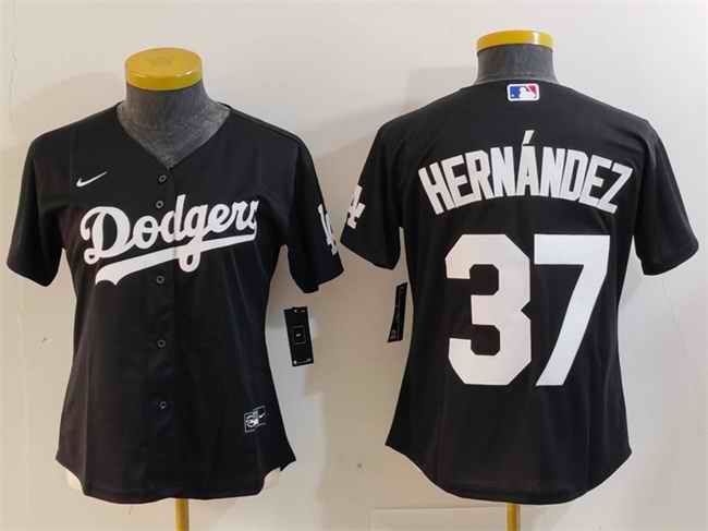 Women's Los Angeles Dodgers #37 Teoscar Hern