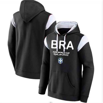 Men's Brazil Black 2022 FIFA World Cup Soccer Hoodie