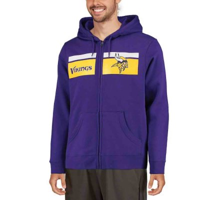 Men's Minnesota Vikings Purple Majestic Touchback Full-Zip NFL Hoodie