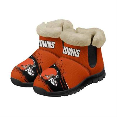 Women's Cleveland Browns 2024 Snow Boots/Shoes 002(Pls check description for details)