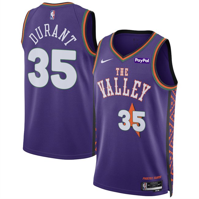 Men's Phoenix Suns #35 Kevin Durant Purple 2024/25 City Edition Stitched Basketball Jersey