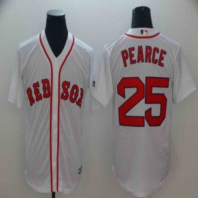 Men's Boston Red Sox #25 Steve Pearce Majestic White Cool Base Player Stitched MLB Jersey