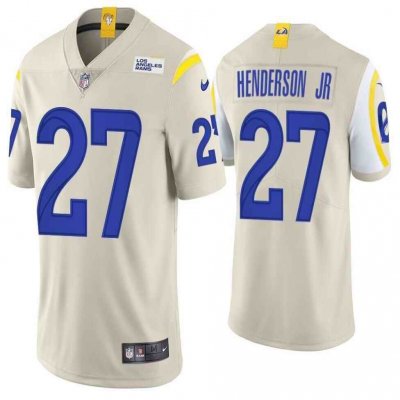 Men's Los Angeles Rams #27 Darrell Henderson Jr. Cream Vapor Untouchable Stitched Football Jersey