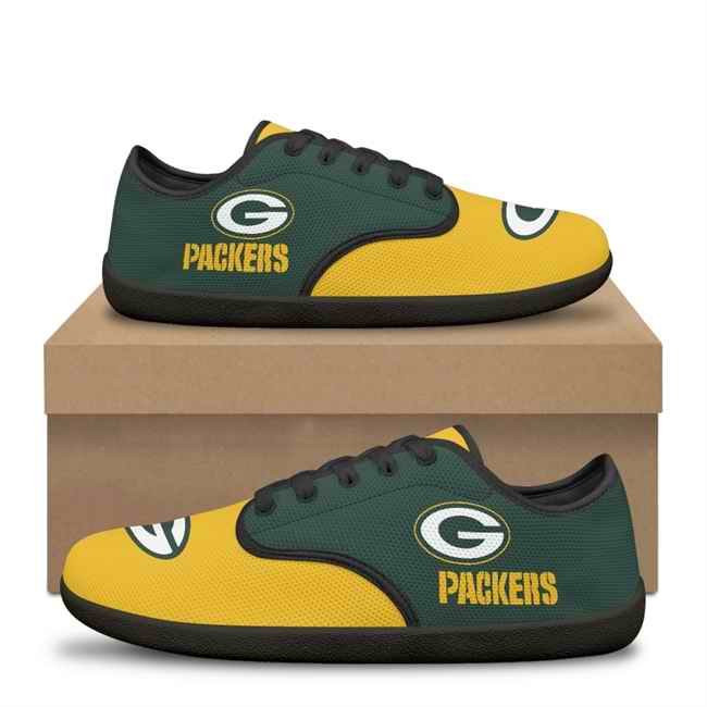 Men's Green Bay Packers Low Top Sneakers/Shoes 001 (Pls check description for details)