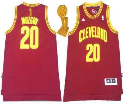 Revolution 30 Cavaliers #20 Timofey Mozgov Red The Champions Patch Stitched NBA Jersey