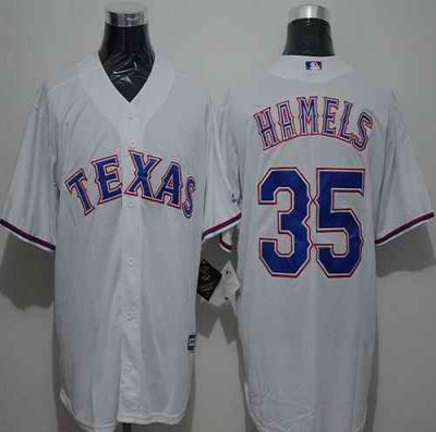 Rangers #35 Cole Hamels White New Cool Base Stitched MLB Jersey