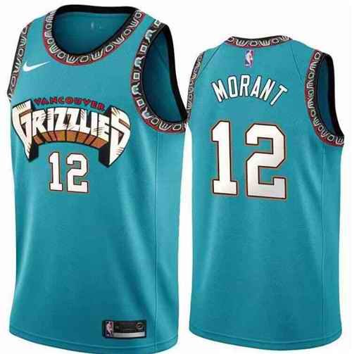 Men's Memphis Grizzlies #12 Ja Morant Blue Stitched Jersey