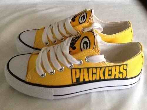 Women's NFL Green Bay Packers Repeat Print Low Top Sneakers 017