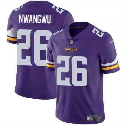 Men's Minnesota Vikings #26 Kene Nwangwu Purple Vapor Untouchable Limited Stitched Jersey