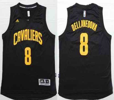 Cavaliers #8 Matthew Dellavedova Black Fashion Stitched NBA Jersey