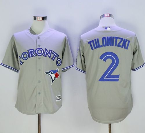 Blue Jays #2 Troy Tulowitzki Grey New Cool Base 40th Anniversary Stitched MLB Jersey