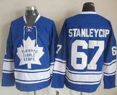 Maple Leafs #67 Stanley Cup Blue CCM Throwback Stitched NHL Jersey