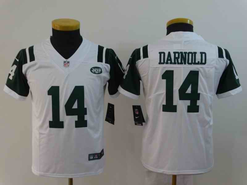 Youth New York Jets #14 Sam Darnold White Vapor Untouchable Limited Stitched NFL Jersey