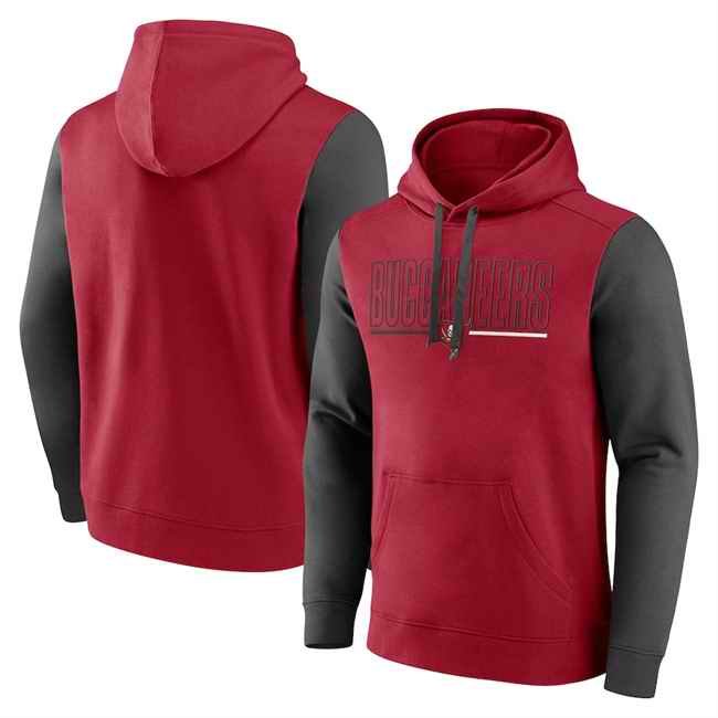 Men's Tampa Bay Buccaneers Red/Pewter Outline Pullover Hoodie