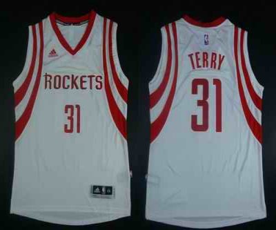 Revolution 30 Rockets #31 Jason Terry White Road Stitched NBA Jersey