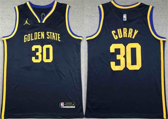 Men's Golden State Warriors #30 Stephen Curry Black  Stitched Basketball Jersey