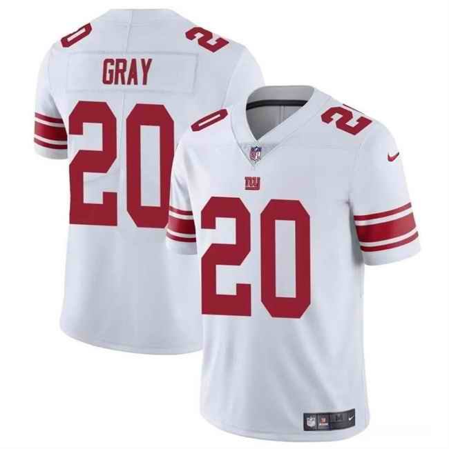 Men's New York Giants #20 Eric Gray White Vapor Untouchable Limited Stitched Jersey