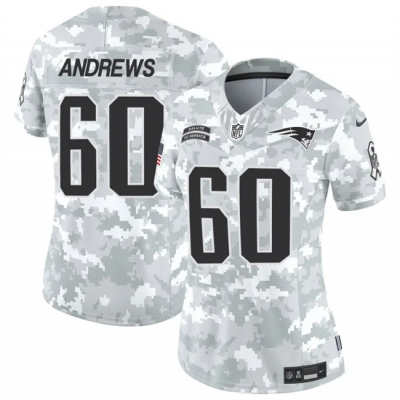 Women's New England Patriots #60 David Andrews 2024 F.U.S.E Arctic Camo Salute to Service Limited Stitched Jersey(Run Small)