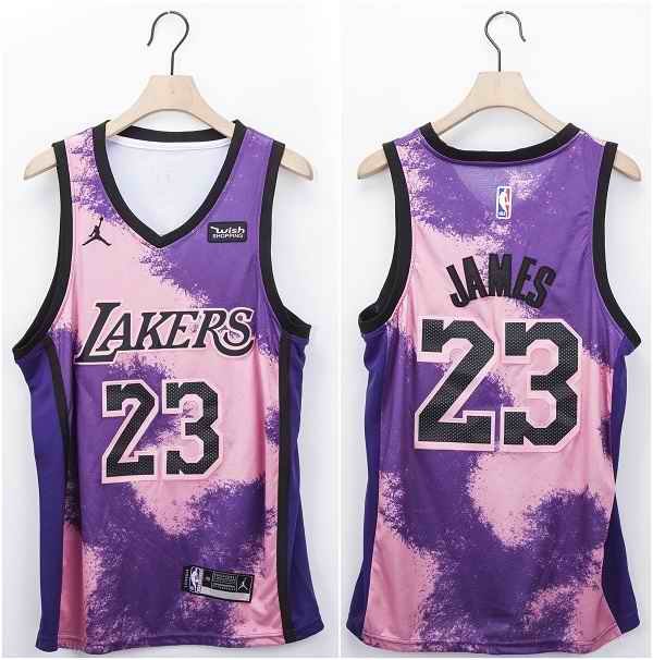 Men's Los Angeles Lakers #23 LeBron James Fashion Edition Stitched Jersey