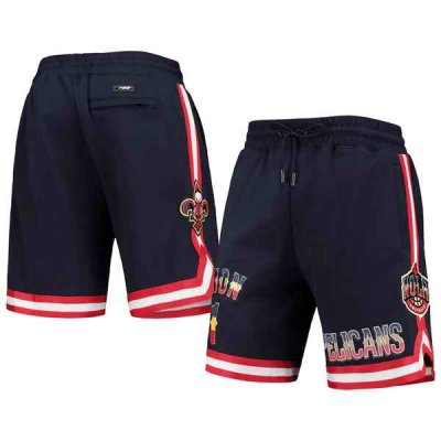 Men's New Orleans Pelicans #1 Zion Williamson Navy Shorts