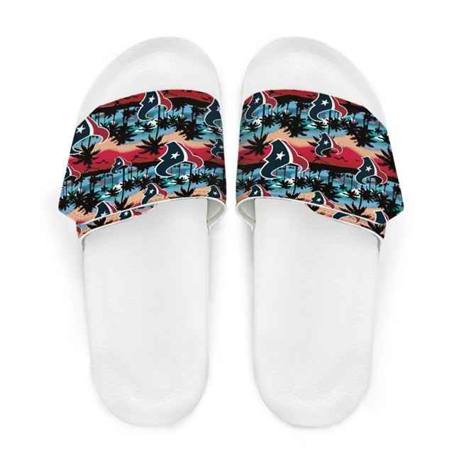 Women's Houston Texans Beach Adjustable Slides Non-Slip Slippers/Sandals/Shoes 001