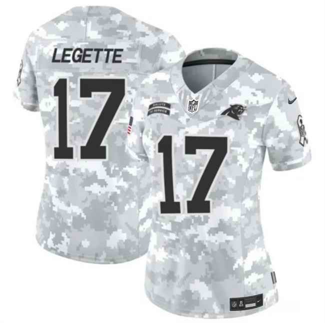 Women's Carolina Panthers #17 Xavier Legette 2024 F.U.S.E Arctic Camo Salute to Service Limited Stitched Football Jersey(Run Small)