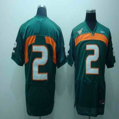 Hurricanes #2 Jon Beason Green Stitched NCAA Jersey