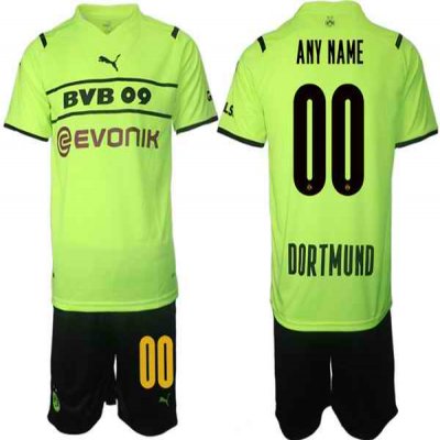 Men's Borussia Dortmund Custom 021-22 PUMA Cup Green Soccer Jersey Suit